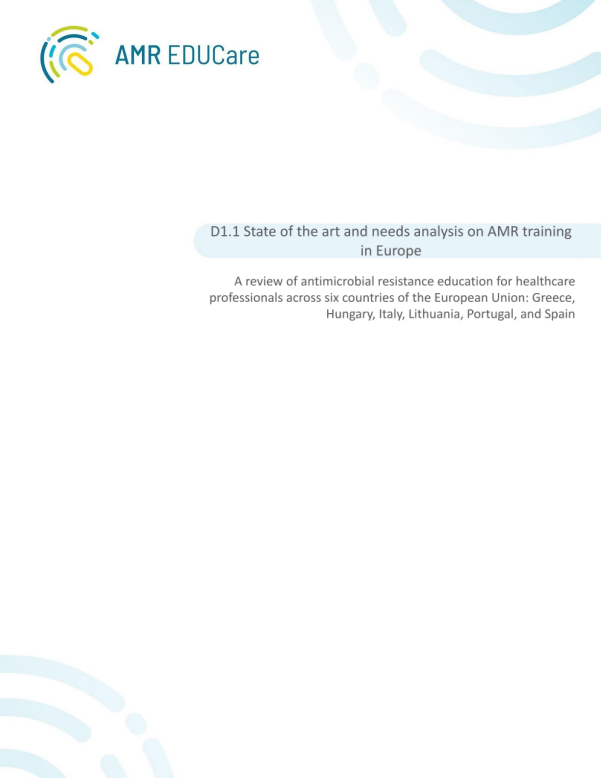 AMR education in Europe - report cover